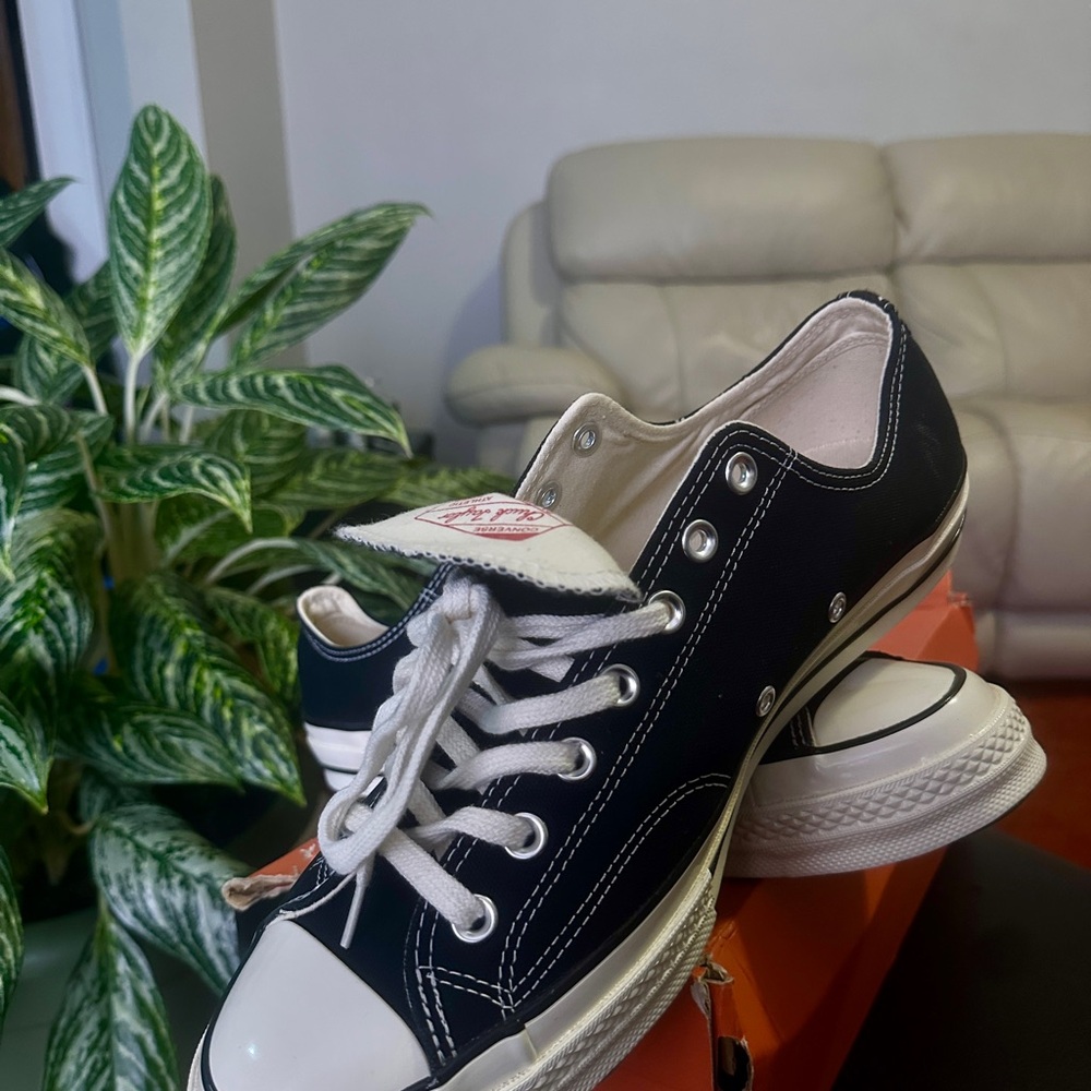 Converse Black and White Lace-Up Shoes